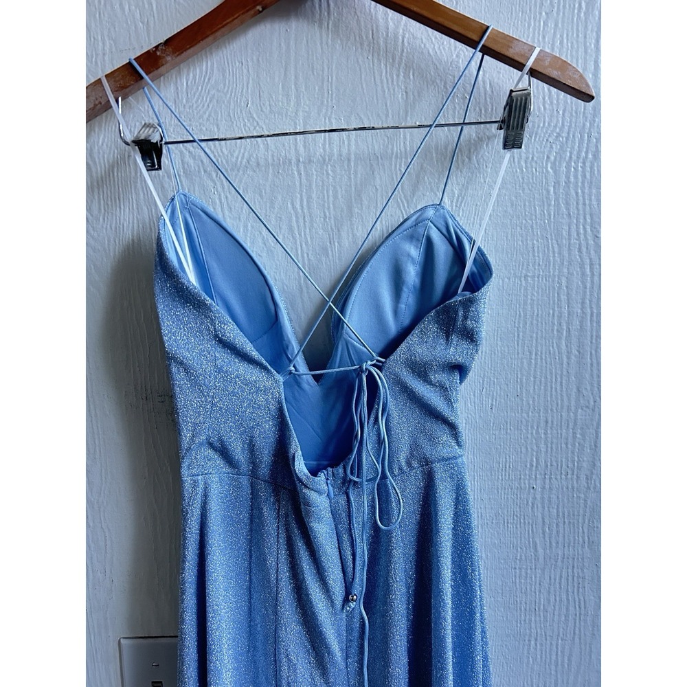 Hello Molly Dear Emilia Companion Star Maxi Dress Size XS Blue Lined Sparkle NWT - Picture 9 of 13